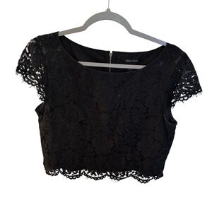 White House Black Market Black Lace Blouse